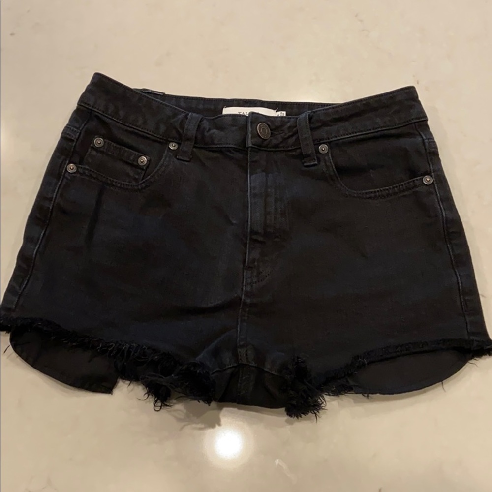 Black high waisted Talula denim shorts